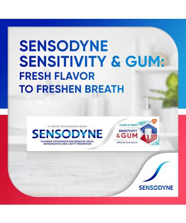 Sensodyne Sensitivity & Gum Sensitive Toothpaste 3.4oz (Pack of 4) - Gingivitis Treatment for Sensitive Teeth, Clean & Fresh - Buy Online on GoSupps.com