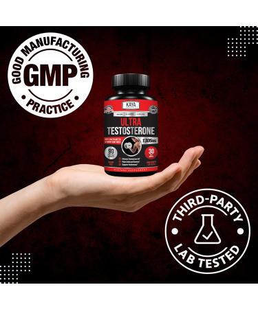 Kaya Naturals Ultra Testosterone - Men's Testosterone Booster with Tongkat Ali Horny Goat Weed Tribulus - Natural Workout Supplement for Energy Stamina and Strength Booster - 90 Count 90 Count (Pack of 1) - Buy Online on GoSupps.com