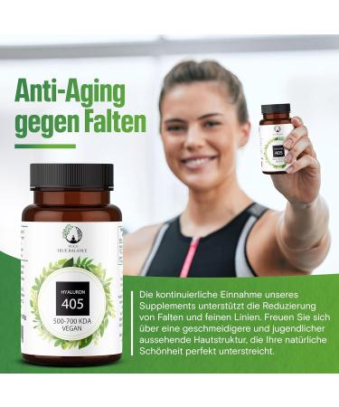 M.A.S. True Balance Hyaluronic Acid Capsules - 405mg 90 Vegan Capsules Anti-Aging Lab Tested Made in Germany - High Dose No Additives 3-Month Supply - Buy Online on GoSupps.com