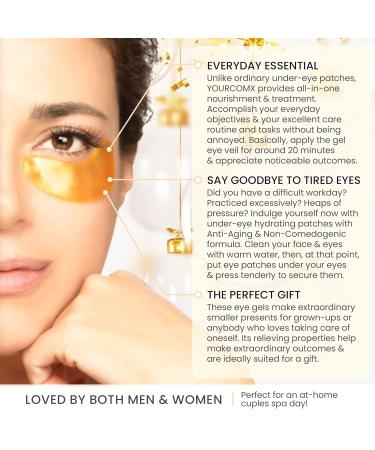 Eye Mask Under Eye Patches - 20 Pairs Gel Pads for Puffy Eyes & Dark Circles | Reduce Wrinkles & Refresh Skin - Buy Online on GoSupps.com