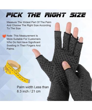 Buy Arthritis Compression Open-Fingertip Gloves - Warmth & Pain Relief for Men & Women | Anti-Slip Fingerless Typing Gloves for Carpal Tunnel & Tendonitis - Buy Online on GoSupps.com