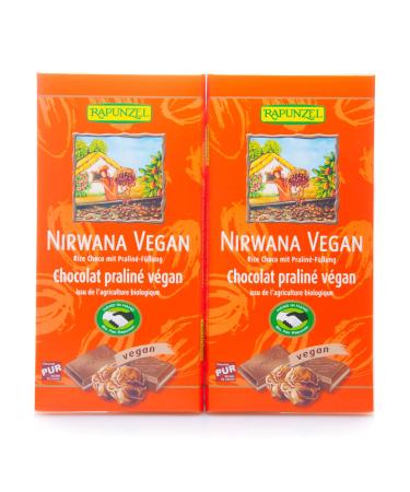 Rapunzel Rapunzel Organic Vegan Nirwana Chocolate with HIH Chocolate Filling (2 x 100g)