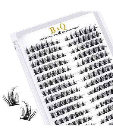 Cluster lashes 72 Clusters B&Q Lash Clusters D Curl Individual Cluster Lashes Natural Eyelash Clusters DIY Lash Extensions Soft Fluffy Cluster Eyelash Extensions (UK-FD-B40-D-MIX) D-MIX B 40