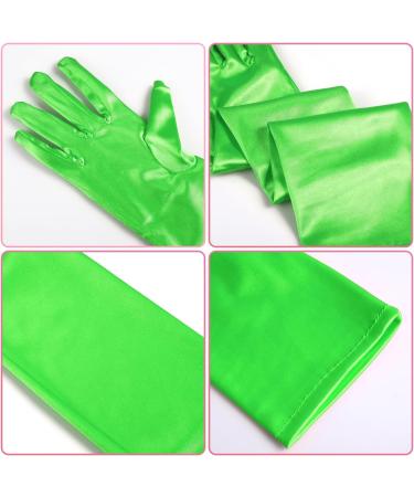 NQEUEPN Women Long Gloves Long Elbow Satin Gloves 21" Stretchy 1920s Opera Gloves Hand Care Moisturizing Gloves for Women Girls Evening Party Dance (Dark Green) - Buy Online on GoSupps.com