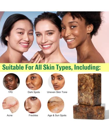  WeiWeiLa Organic African black soap 200g African soap against acne and dark spots raw black soap for all skin types face body hair - Buy Online on GoSupps.com
