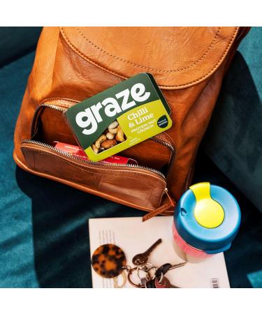 Graze - Chilli & Lime Savory Snacks - Vegan Savoury Snacks High in Protein & Fibre - Pack of 18 snacks - Buy Online on GoSupps.com