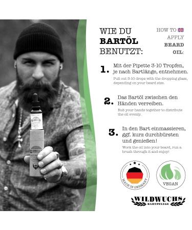 Wild Growth Beard Care - Natural Vegan Beard Oil with Argan Oil & Wood Fragrance | 30 ml - Buy Online on GoSupps.com