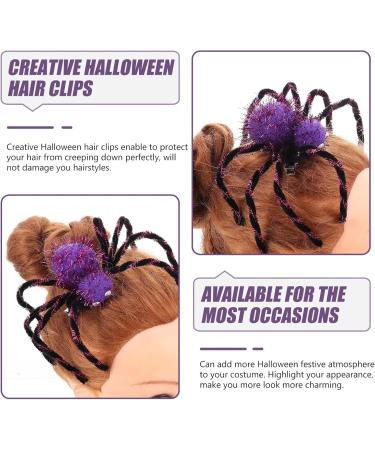 minkissy Halloween Spider Hair Clip - Large Spider Hair Barrettes - Spooky Hair Clips - Funny Halloween Barrettes halloween Spider Hair Clips for Women Girls (Purple)30cm - Buy Online on GoSupps.com