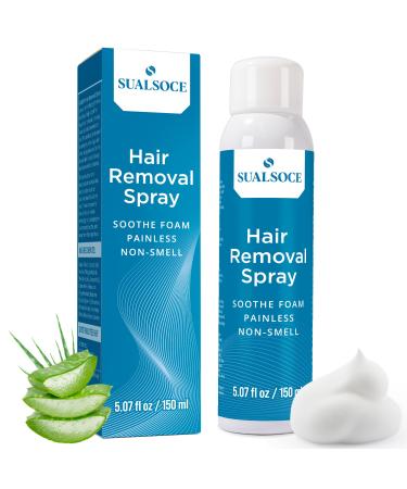 Hair Removal Spray Foam - Newest Formula from 100% Natural Ingredients - Effective & Painless - Cream - Body & Intimate Depilatory Spray Foam for Women & Men
