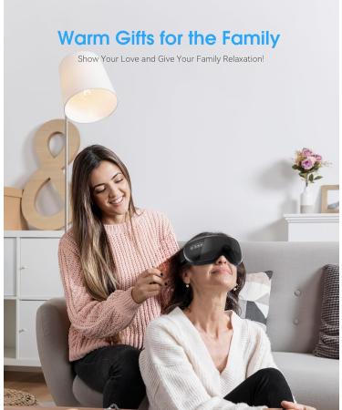 MUSICOZY Eye Massager with Heat & Vibration | Bluetooth Music Relaxation Mask for Migraines & Eye Strain | Best Gift for Women (Black - Buy Online on GoSupps.com