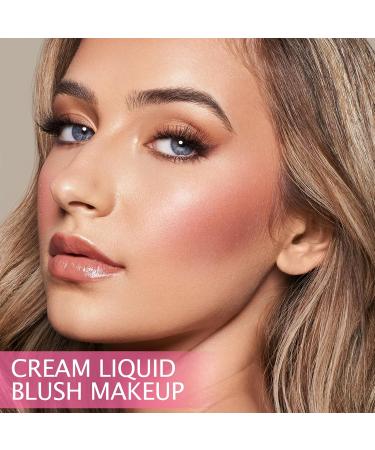 HANDAIYAN Blush Stick Liquid Blush High Pigment Weightless Long-Wearing Natural-Looking Dewy Finish Skin Tint Cheek Tint Makeup (01#Love Cake with Fine Glitter) - Buy Online on GoSupps.com