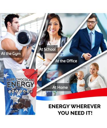 Pure Chocolate Energy Chews - with Caffeine - Dark Chocolate (30 Count) - Buy Online on GoSupps.com