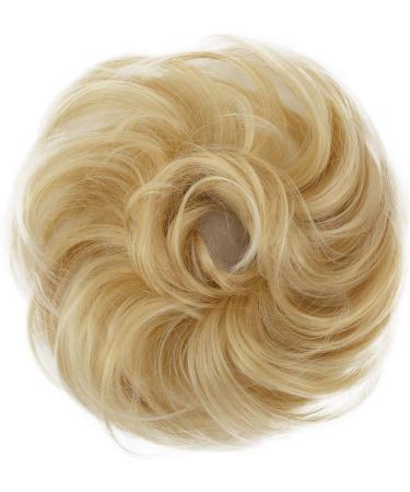 CAISHA by PRETTYSHOP Synthetic Fiber Hairpiece Scrunchie Updo | Slightly Wavy Blond Mix #86AT613 G28B - Buy Online on GoSupps.com