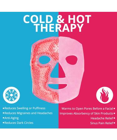 Candy Pink Face Ice Pack Cold Eye Mask - Reduce Redness, Puffy Eyes, Dark Circles - Migraine Relief - Buy Online on GoSupps.com