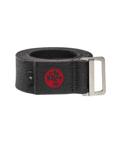 Manduka Align Yoga Strap - Lightweight Cotton, Secure, Slip Free Support, 1.75 Inch Wide, Various Sizes and Colors Thunder 8 Feet