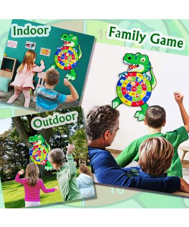 Large Dinosaur Dart Board for Kids - Indoor/Outdoor Party Game with 16 Sticky Balls - Cartoon Animal Toys for Boys & Girls 3-10 Years - Buy Online on GoSupps.com