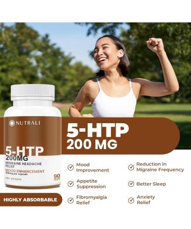 New MAX POTENCY 5htp 200mg Capsules Improved Mood. Stress Relief Brain Function Better Sleep 5-HTP Supplement for Women and Men Increases Energy Non-GMO Vegan Gluten Free. 90 Capsules. 90 count (Pack of 1) - Buy Online on GoSupps.com