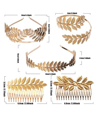YallFF Greek Roman Laurel Leaf Bracelet Armband | Golden Goddess Headpiece & Hair Accessories - Buy Online on GoSupps.com