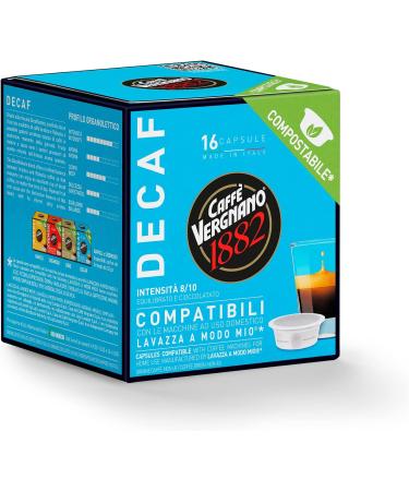  Caff Vergnano 1882 Caff Vergnano 1882 Lavazza a Modo Mio compatible compostable decaffeinated coffee capsules 128 units - 1 kg - Buy Online on GoSupps.com