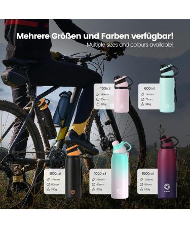 FJBOTTLE Stainless Steel Sports Drinking Bottle | 600ml BPA-Free Magnetic Lid Leak-Proof | Ideal for School Fitness and Outdoor Activities | Dark Blue - Buy Online on GoSupps.com