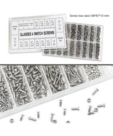 Eyeglass Repair Kit with 1000 Screws, Screwdriver, Cloth & Tweezers - for Eyeglasses & Sunglasses - Buy Online on GoSupps.com