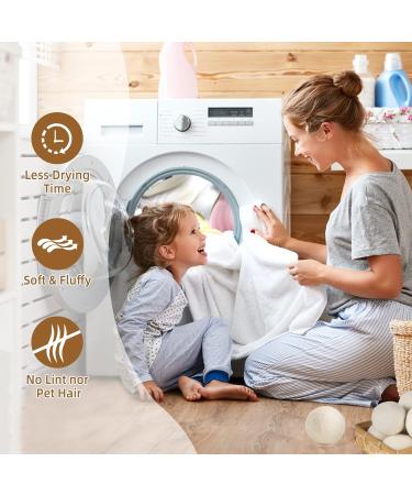 Wool Dryer Balls XL 6-Pack | Reusable Laundry Balls to Reduce Wrinkles & Speed Up Drying - Buy Online on GoSupps.com