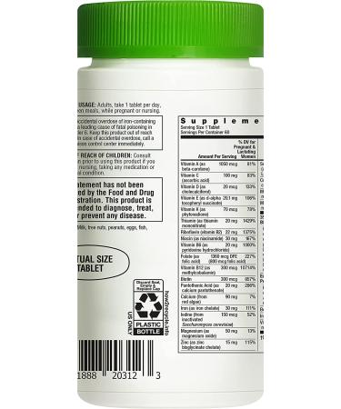 Rainbow Light 35+ Mom & Baby Multivitamin - Daily Pre & Postnatal Support with Folate, Choline & B Vitamins | 60 Vegetarian Tablets - Buy Online on GoSupps.com
