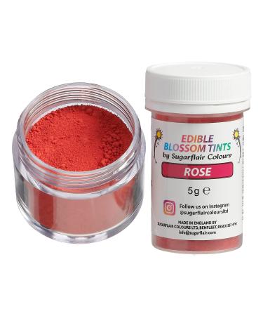 Sugarflair Rose Food Colouring Powder Dust Use on Cake Surfaces Decorations or Colour Sugarpaste Fondant Icing Chocolate Buttercream Royal Icing Macarons and More! - 5g