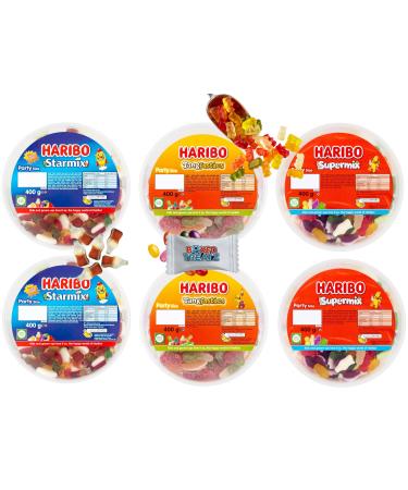 Sweets Tub Bundle: Starmix Super Mix Tangfastics 6X400g (2.4 KG) Parties Birthdays Boxed Treatz