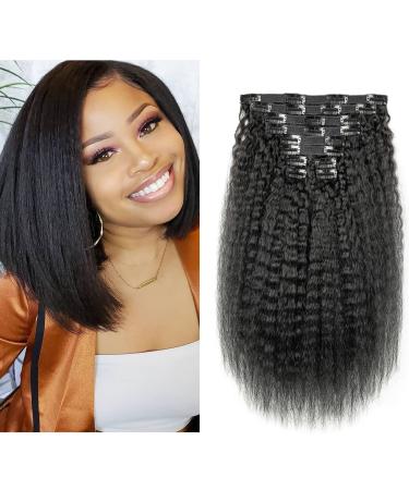 Kinky Straight Clip In Hair Extensions (12 inch) - Buy Online on GoSupps.com