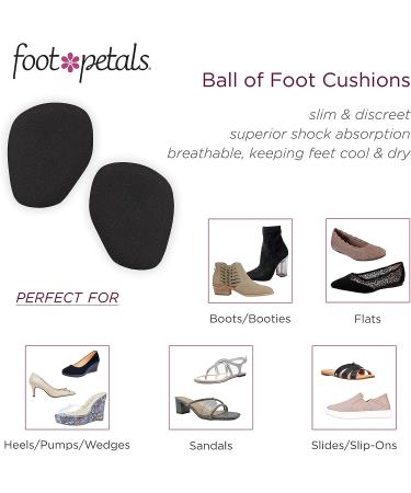 Foot Petals Women's Rounded Black One Size - 3 Pair Pack - Buy Online on GoSupps.com