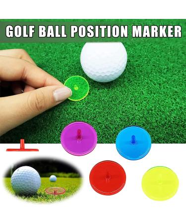 VEASAERS Golf Ball Markers Bulk - 50/100/150 Pcs Multicolor Position Markers - Transparent Plastic 25mm Flat Round Accessories - Buy Online on GoSupps.com