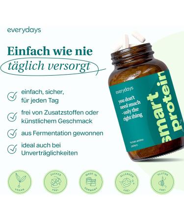 Everydays Smart Protein Tablets - 100% Pure Amino Acids Complex | Vegan Protein Alternative | High-Dose | Made in Germany | 180 Tablets - Buy Online on GoSupps.com