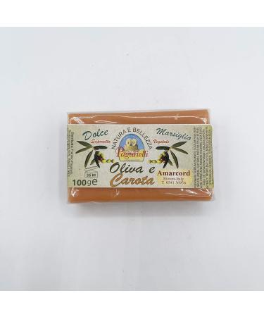 amarcord Nature and Beauty. Vegetable Soap Olive and Carrot 100 g Made In Italy