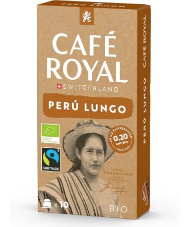  Caf Royal Caf Royal Bio Havelaar Peru Lungo 10 Capsules (R)* Compatible Capsules (Aluminium 5/10 Intensity) - Nespresso Capsules - Pack of 10 - Buy Online on GoSupps.com