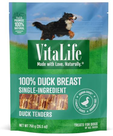 VitaLife 750g Duck Tenders and Chicken Mini Tenders (170g) | All Natural Dog Treats - Buy Online on GoSupps.com