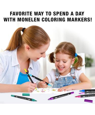 36 Dual Brush Coloring Markers Set for Adults Kids - Fine Tip Art Colored Pens for Coloring Books, Bullet Journaling, Drawing - Double Sided Color Marker Pen for School, Office, Sketching - Buy Online on GoSupps.com
