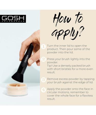 GOSH Mineral Powder Vegan Loose Fixing Powder - Medium to High Coverage 006 Honey, 8.00 g - Buy Online on GoSupps.com