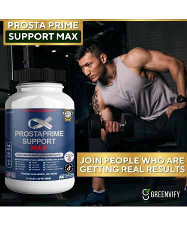 GREENVIFY Prostaprime Support Max Extra Strength Prostate Supplement 60 Capsules Herbal Blend with Saw Palmetto (3) - Buy Online on GoSupps.com