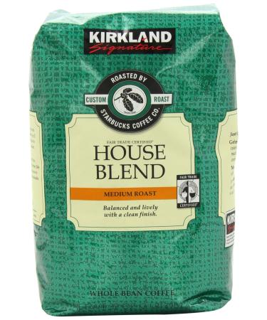 Kirkland Signature House Blend Whole Bean Coffee Starbucks Roast 907g
