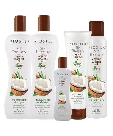 Biosilk Coconut Oil Whipped Volume Mousse 8 oz - Unisex Hair Care - Buy Online on GoSupps.com