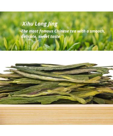 Oriarm 2023 Xihu Longjing Green Tea Loose Leaf 250g - Ecologically Grown Chinese Dragon Well Tea - Spring Dragonwell Tea Leaves in Resealable Bag - Buy Online on GoSupps.com