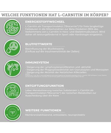 Qidosha Acetyl L-Carnitine Capsules 500mg - Vegan Bioactive High Bioavailability - 120 Capsules - Made in Germany - Buy Online on GoSupps.com