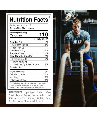 100% Pure Hydrolyzed Whey Isolate Protein with BCAAs - 25g Protein Peanut Free Gluten Free Zero Lactose - Milk Chocolate 1.8 lb - Shop Internationally - Buy Online on GoSupps.com