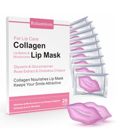Lot de 20 masques l vres au collag ne pour r duire l'humidit de la peau morte pour r duire les l vres fonc es et les rides des l vres 1 g (Lot de 20)