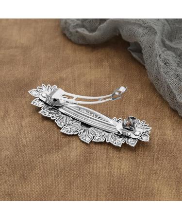 The Lord of the Tools Sunflower Hair Clip Metal Spring Hairpin Silver Floral Hair Barrette for Thick Thin Hair Vintage Hairpin Hair Styling Accessories - Buy Online on GoSupps.com