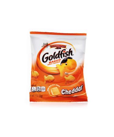 Pepperidge Farm Goldfish Baked Snack Crackers, Cheddar Cheese, 1 Ounce, Pack of 60 Cheddar 1 Ounce (Pack of 60)