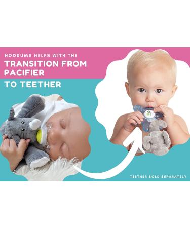 Nookums Paci-Plushies Ella The Elephant - Adaptable Plush Toy with Detachable Pacifier for All Ages - Buy Online on GoSupps.com