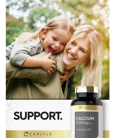 Carlyle Calcium 1200mg with Vitamin D3 | 300 Caplets | Non-GMO, Gluten Free, Vegetarian - Buy Online on GoSupps.com
