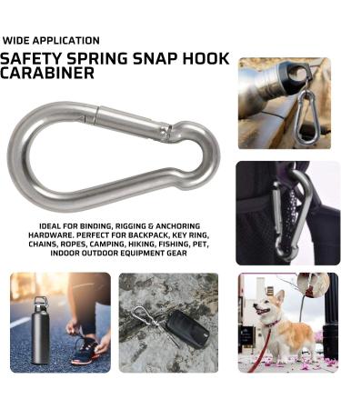 6 Pack of 2 1/4 Inches Stainless Steel Safety Spring Snap Hook Carabiner  Multi-Purpose Heavy Duty Stainless Steel Carabiner Clips for Keys Swing Set Camping Fishing Hiking Traveling - Buy Online on GoSupps.com